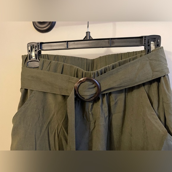 Koala Bay Flowy Olive Green Trousers - Picture 2 of 5